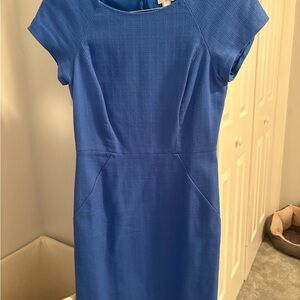 J. Crew Vibrant Blue Midi Dress
